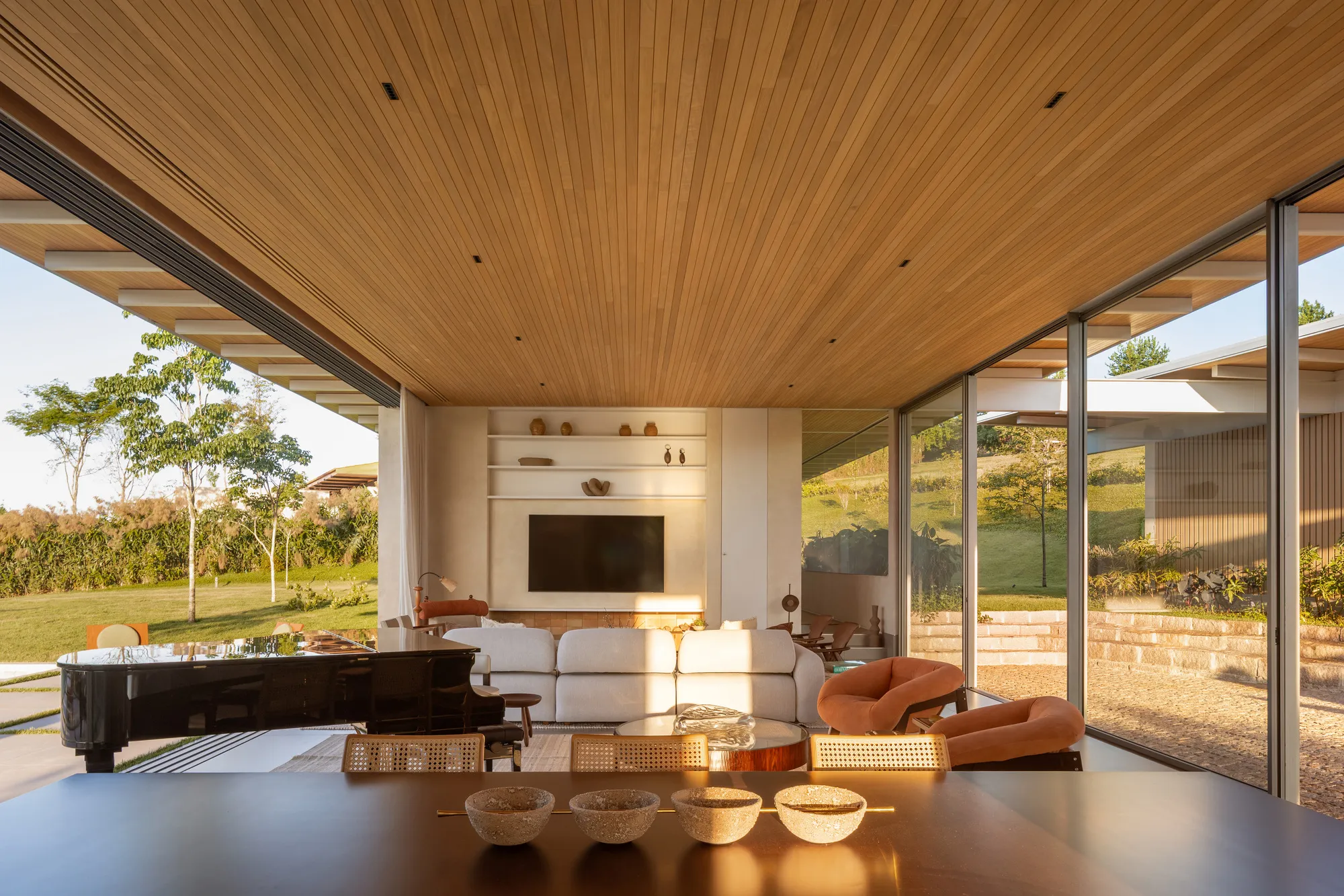 Kiko Castello Branco and Lucas Cunha Split a Brazilian Home into Two Timber Pavilions on a Sloping Corner Lot