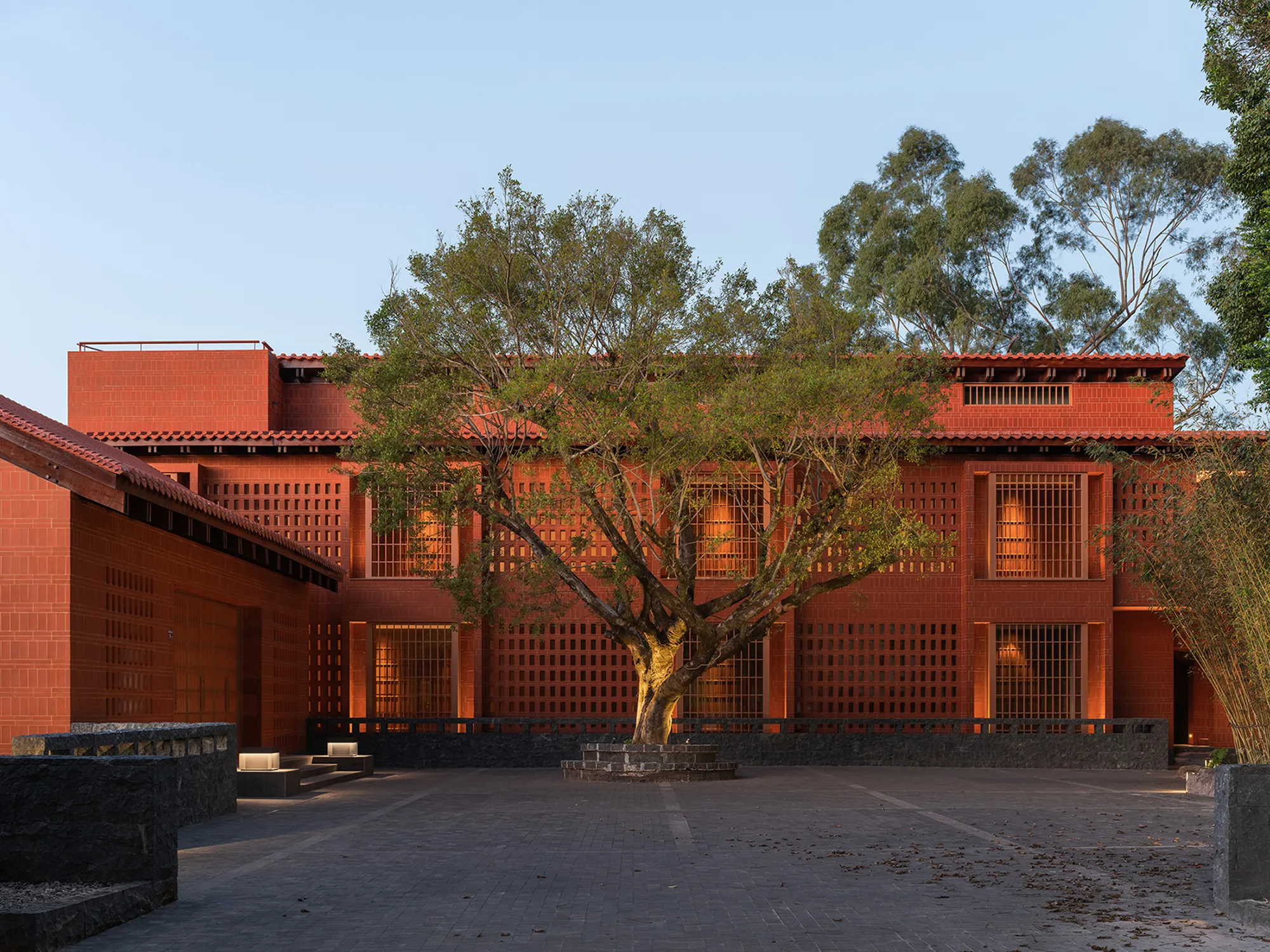 RESP Studio Wraps a Meditation Retreat in Red Tile and Mist on a Thousand-Year-Old Mountain