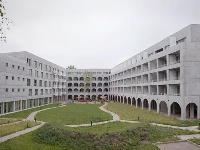 D'Houndt+Bajart and Associés Build a 228-Room Coliving Village Around a Wildflower Courtyard Near Lille