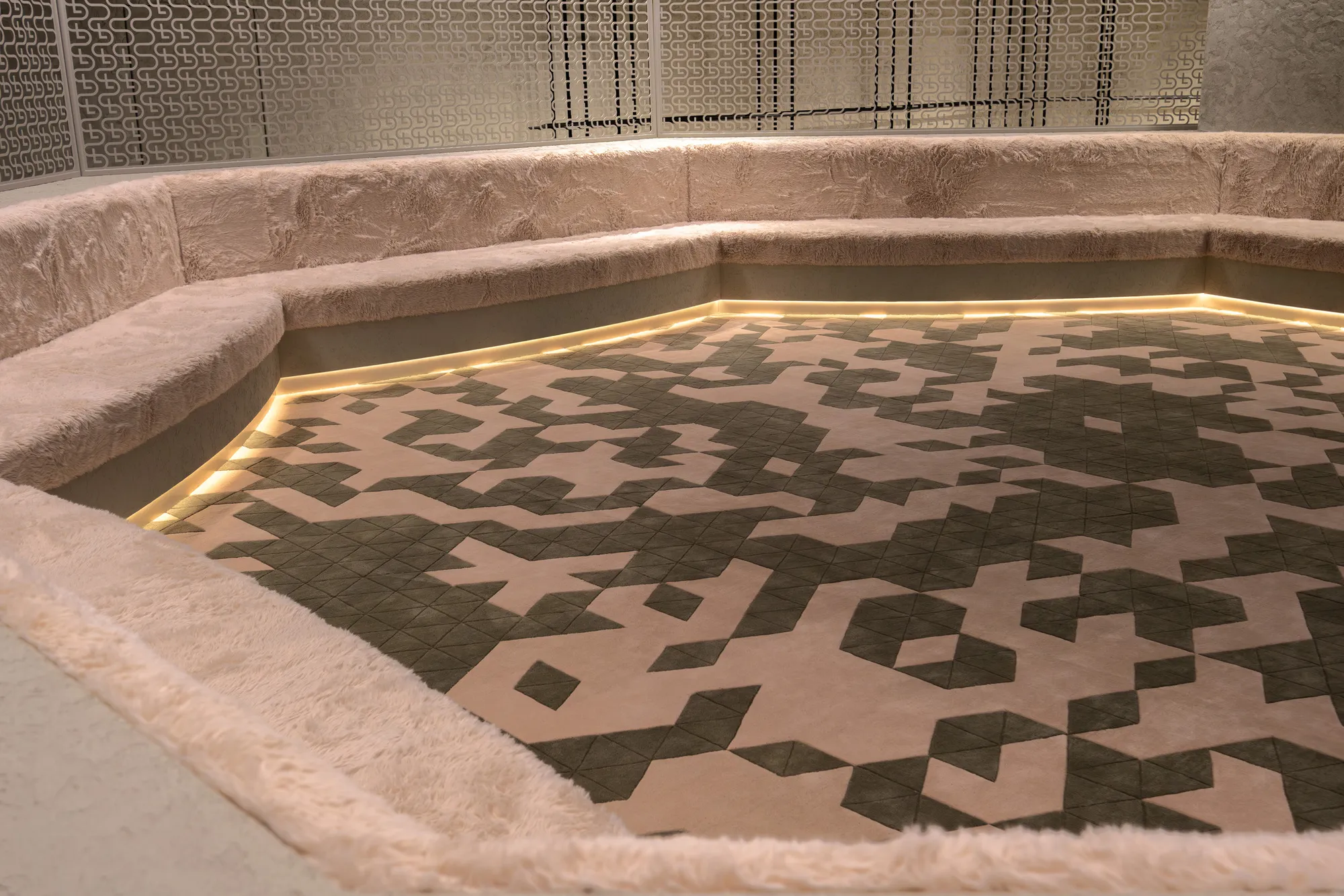 MEAN* Sinks a Geometric Lounge into a Dubai Flagship Store for Send Location