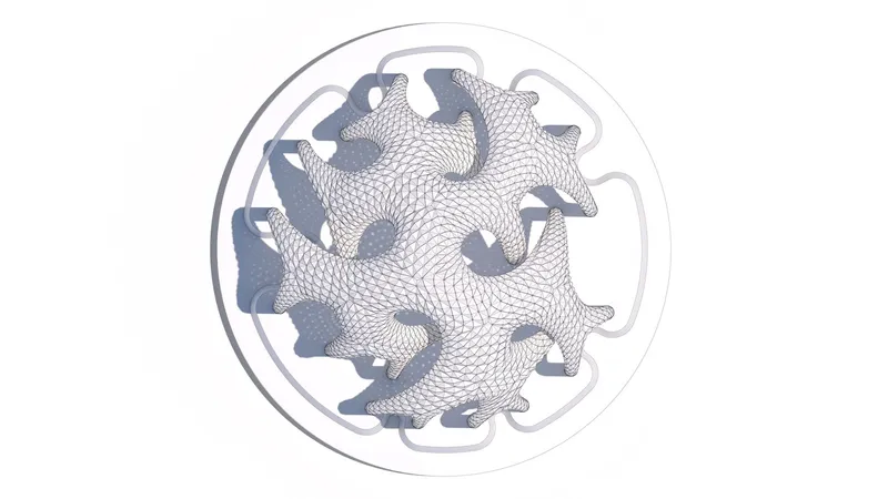 Plan view rendering showing the circular arrangement of interlocking arched elements around the central space