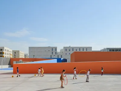 Dominique Coulon & associés Build a School in Saclay That Uses Color as a Compass
