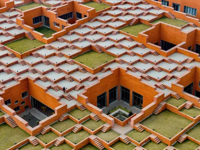 Sanjay Puri Architects Sculpts an Entire University Building as a Climbable Stepped Landscape in Indore