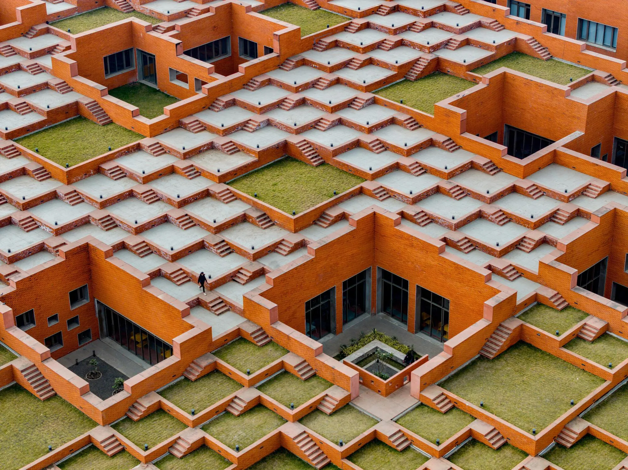 Sanjay Puri Architects Sculpts an Entire University Building as a Climbable Stepped Landscape in Indore