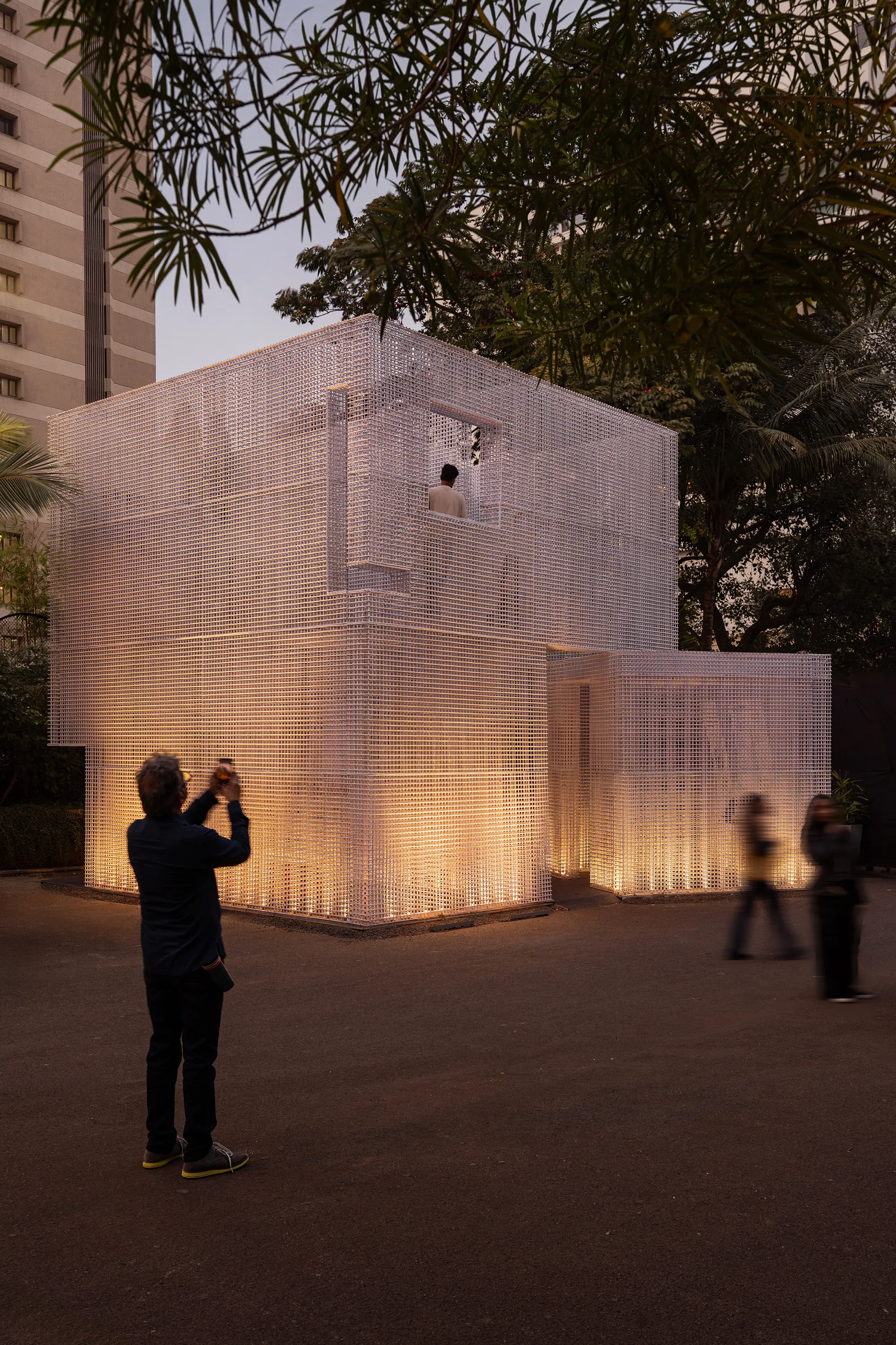 Abin Design Studio Fractures a Steel Cube into an Open Script for Mumbai