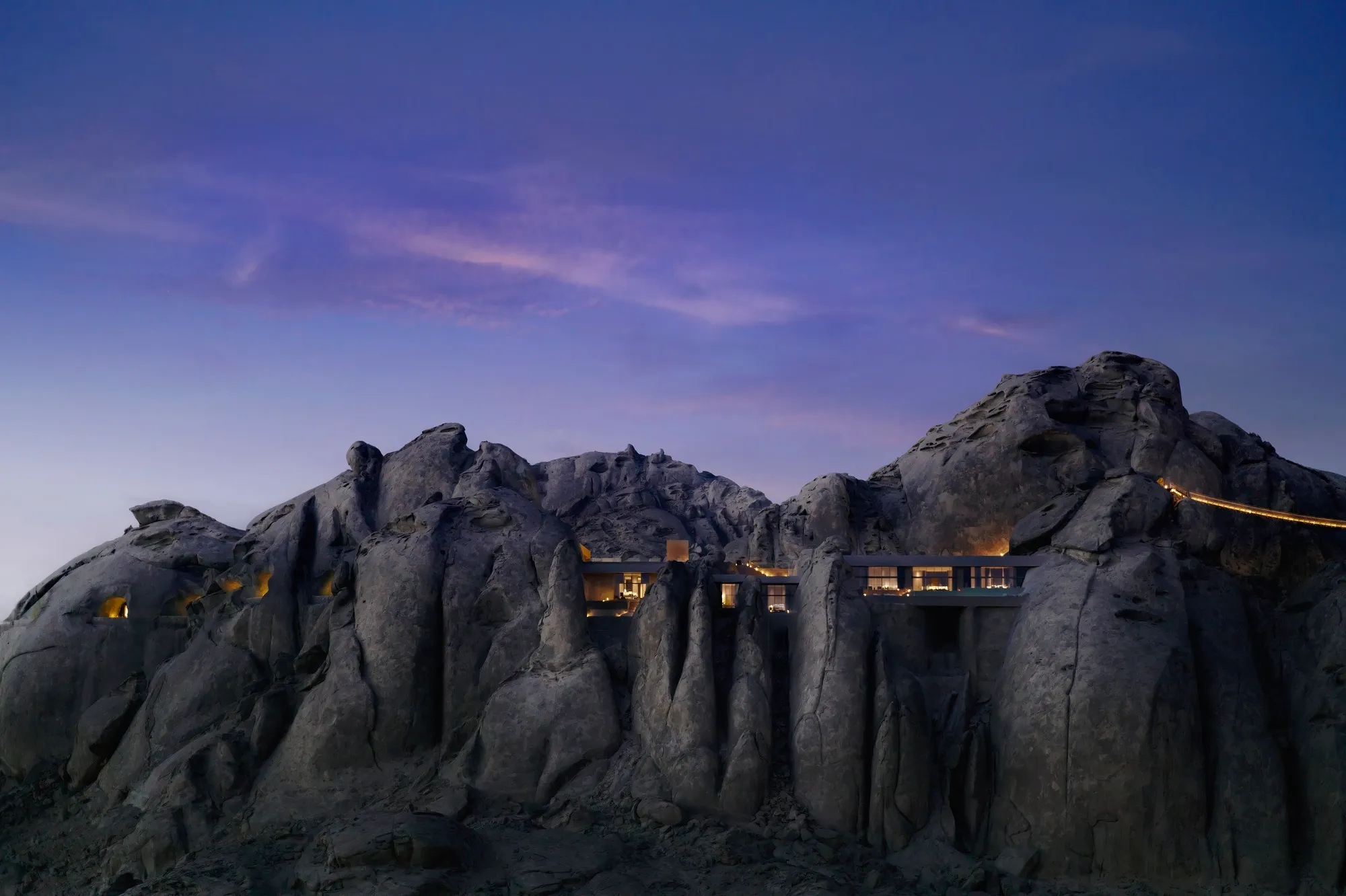 Oppenheim Architecture Carves a 60-Key Resort into Saudi Arabia's Hejaz Mountains