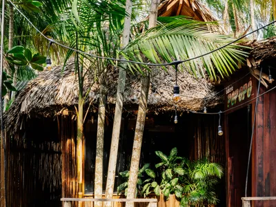 Guá Arquitetura Builds the First Art Gallery on a Remote Amazonian Island from Bamboo and Palm Thatch