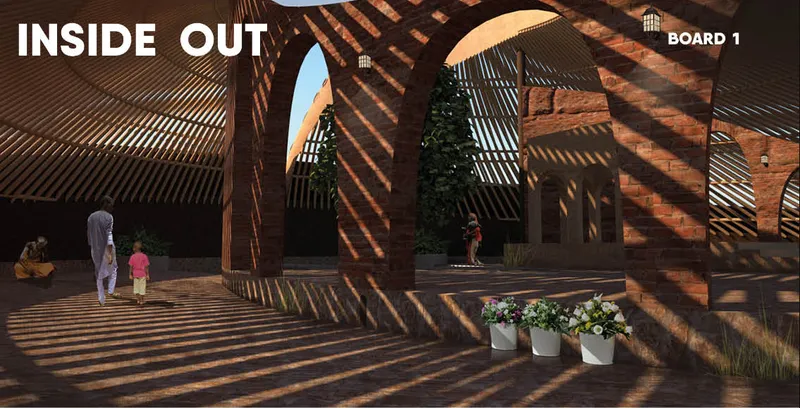 The masterplan connects chapel spaces, seed banks, workshops, and revegetation zones into one ecological community network.