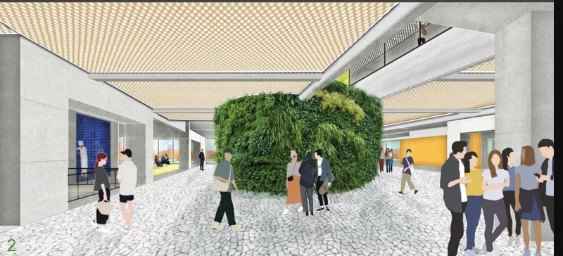 Interstitial commons create an open social landscape where circulation becomes an active space for collaboration and interaction.
