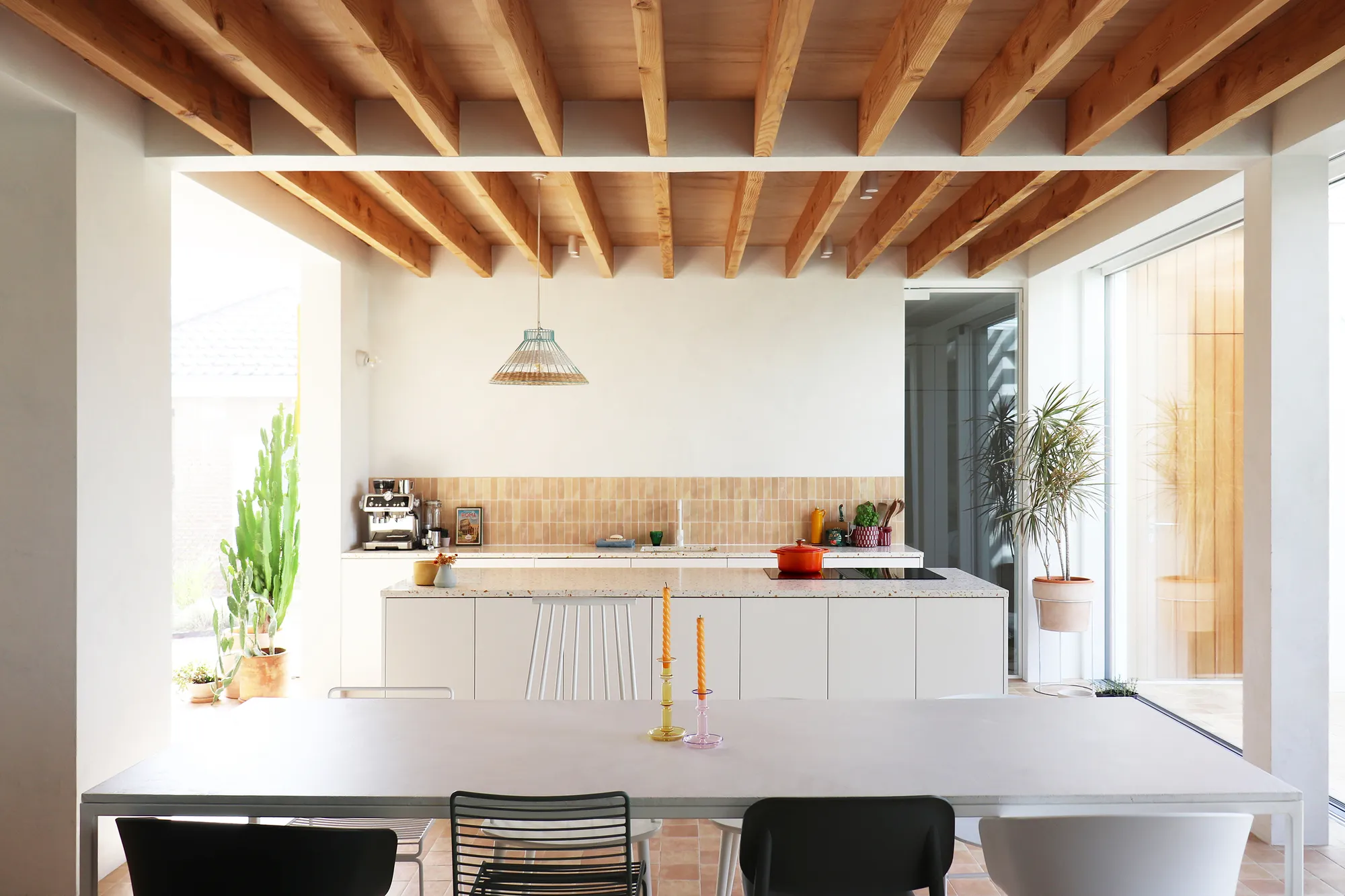Wim Heylen Designs a Belgian Live-Work House Where White Brick and Timber Frame Daily Life