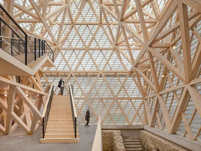 wulf architekten Wraps a Lost Medieval House in Glass and Timber to Make It a Memory