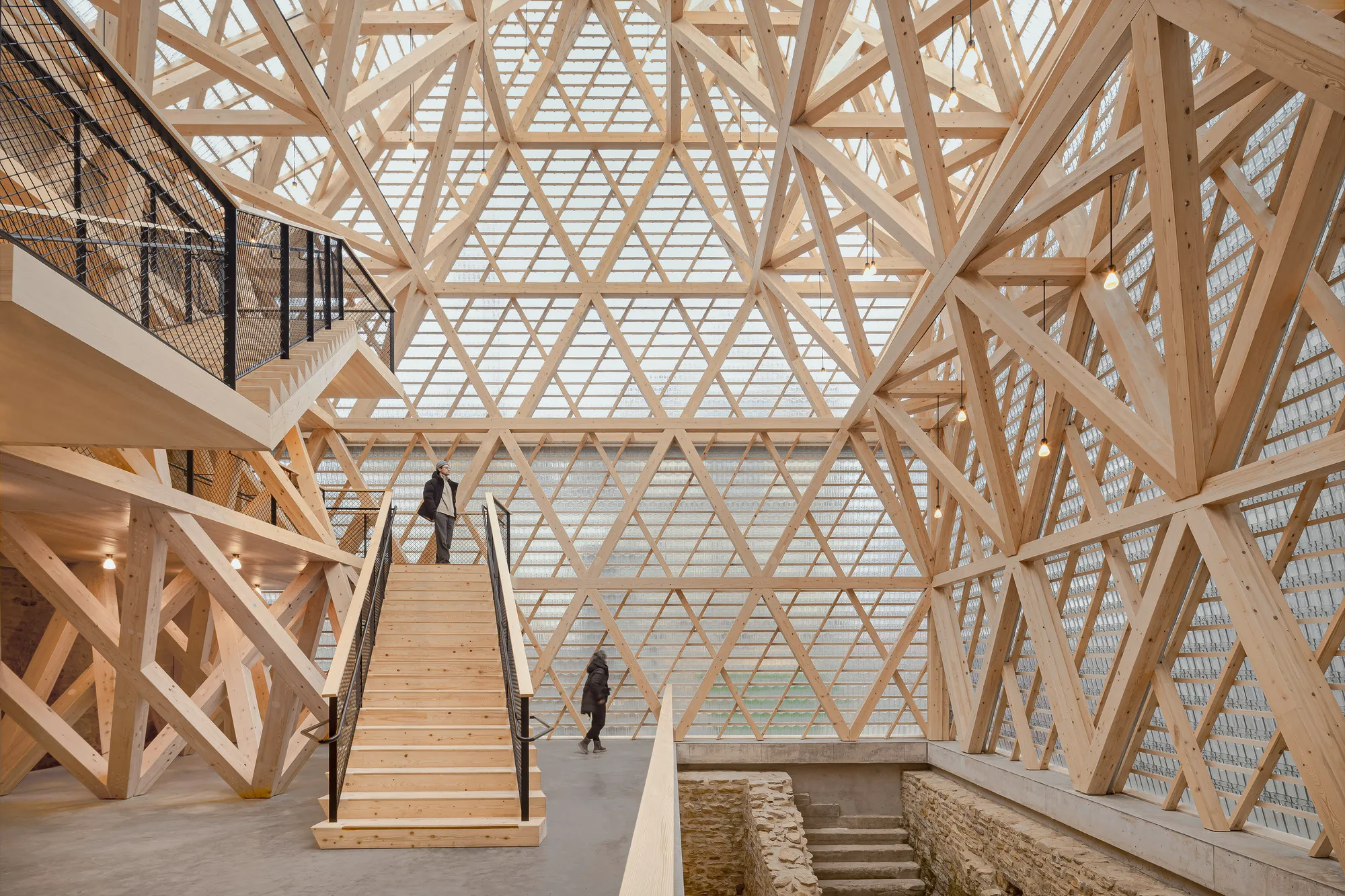 wulf architekten Wraps a Lost Medieval House in Glass and Timber to Make It a Memory