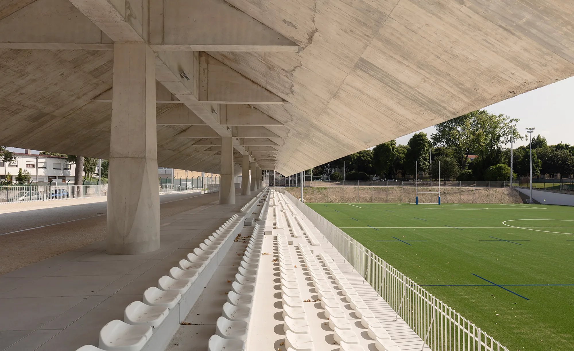 Domitianus Arquitectura Embeds a Concrete Grandstand into Porto's Ramalde Sports Park