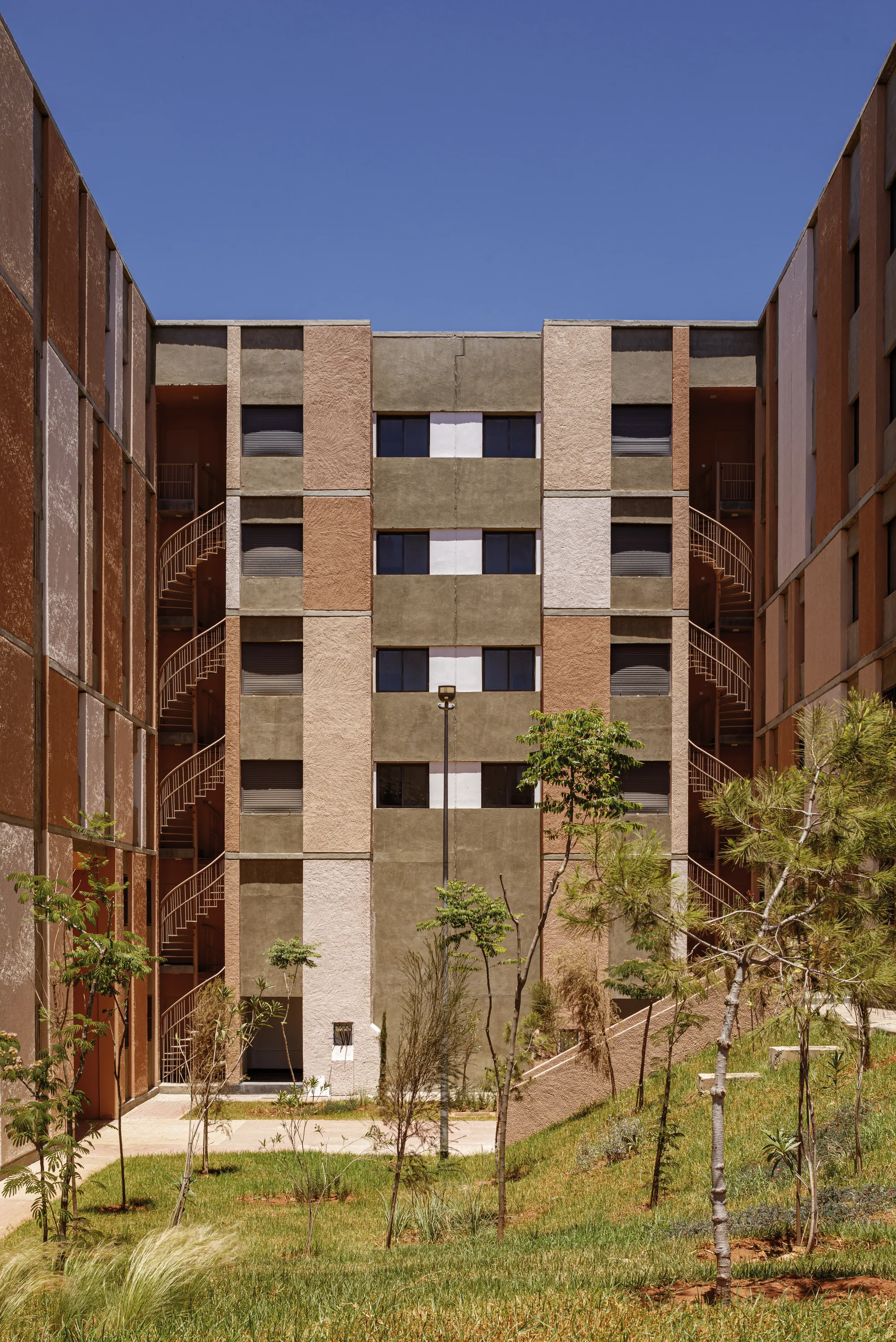 Tarik Zoubdi Architecte Houses 240 Families in Casablanca's Ben M'sik with Courtyard-Centered Social Housing
