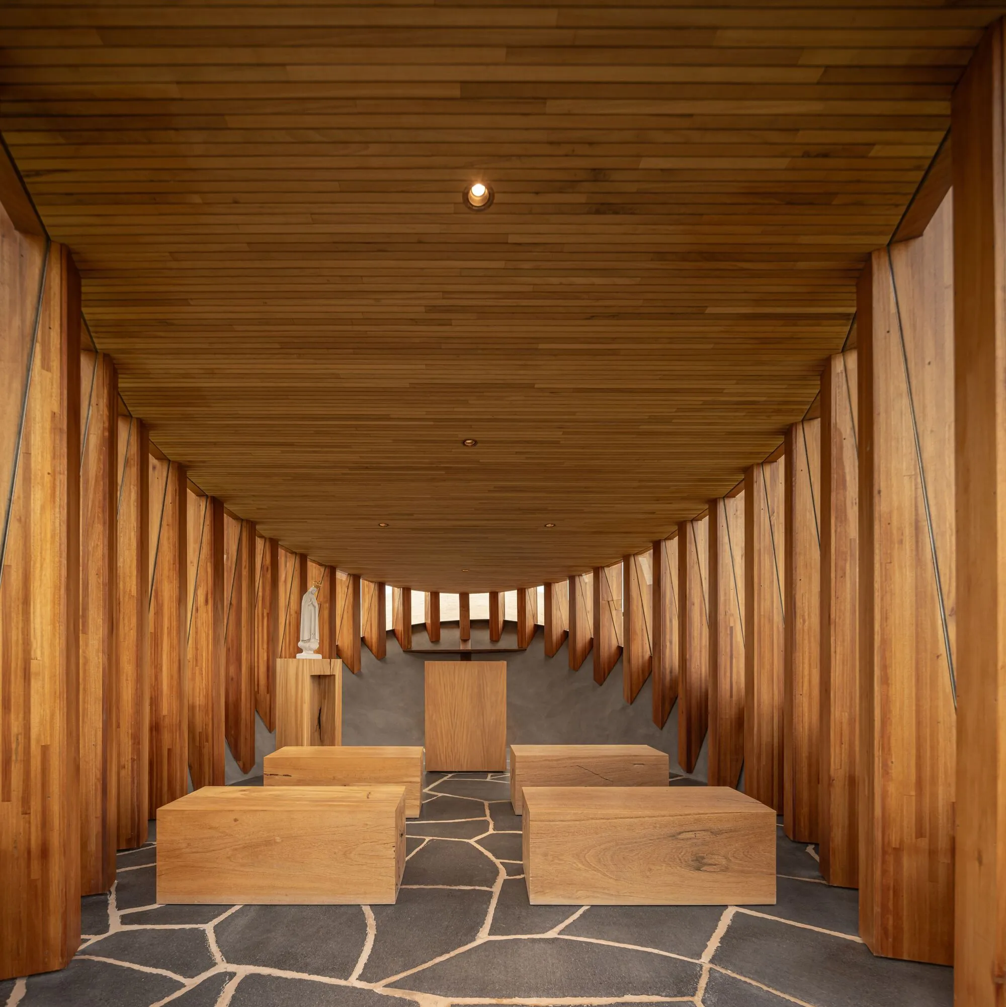 Felipe Caboclo Arquitetura Nests a 10-Square-Meter Chapel into the Countryside Near São Paulo