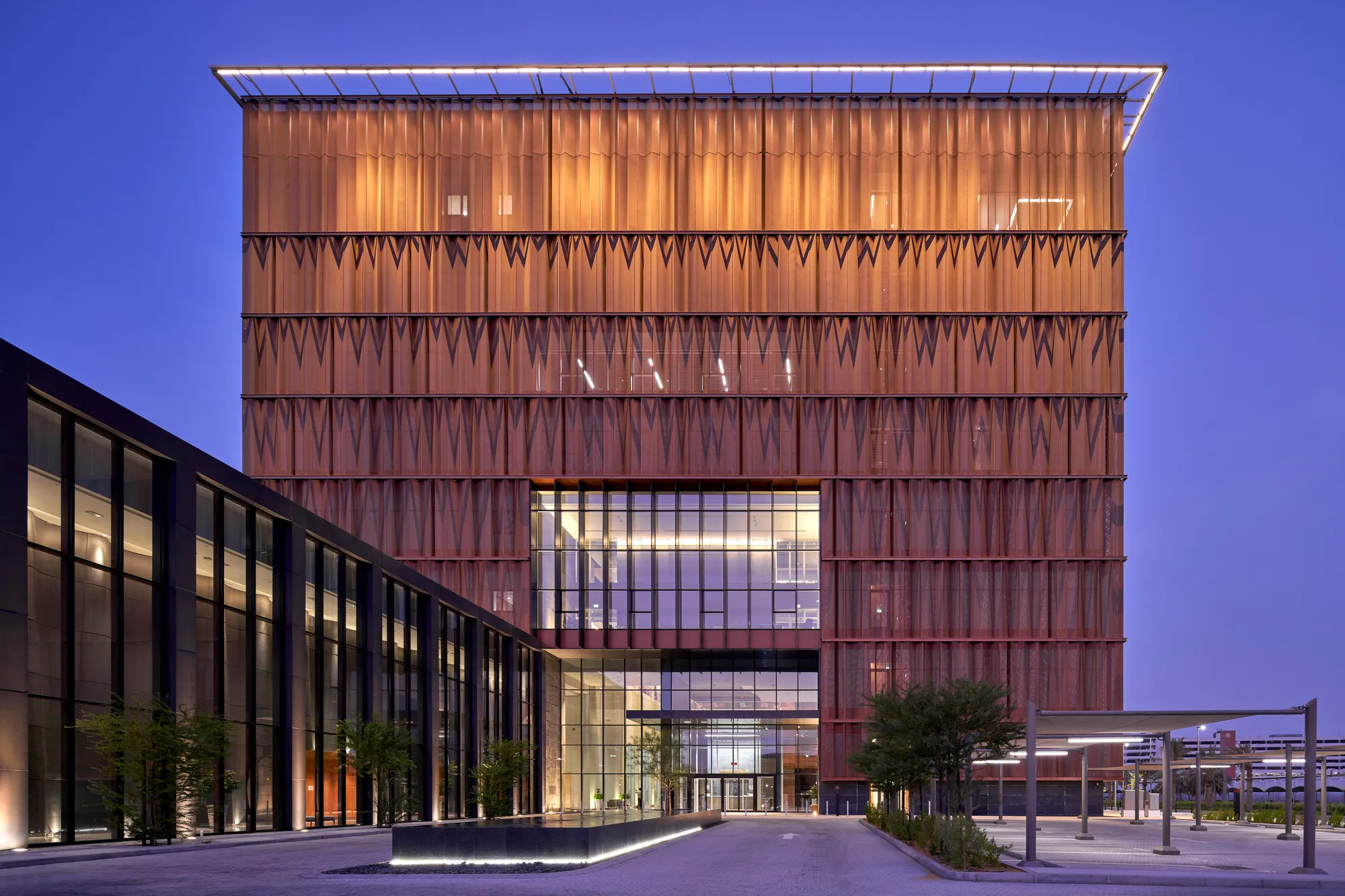 Shape Architecture Practice Wraps Abu Dhabi's Diplomatic Academy in a Veil of Perforated Aluminum
