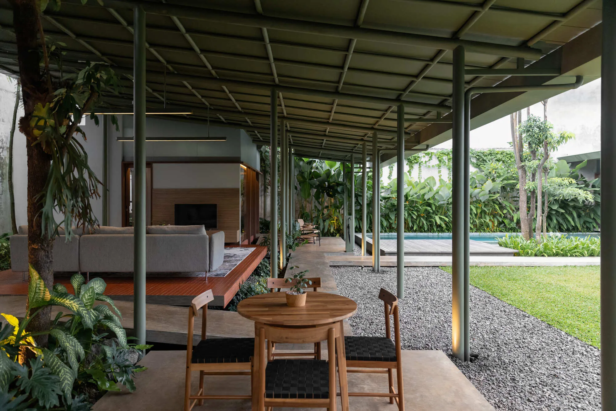 PSA Studio Weaves a Steel-Framed Extension Around Courtyards in Serindang House 2