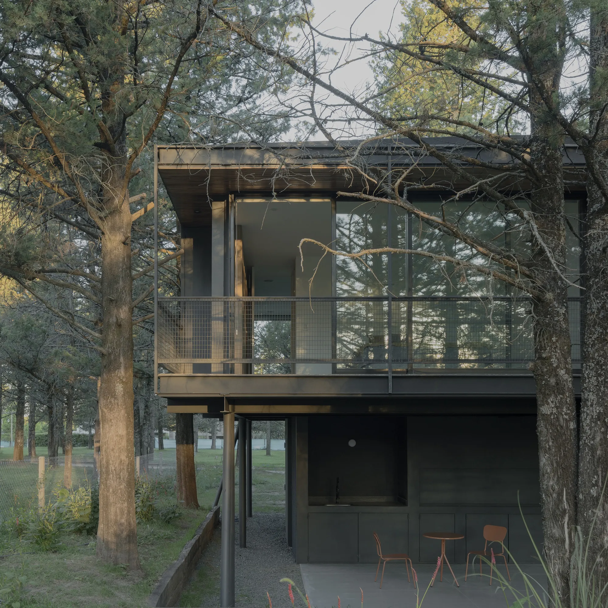 Lezaeta Lavanchy Lifts a Concrete and Timber Retreat into the Pine Canopy of San Luis
