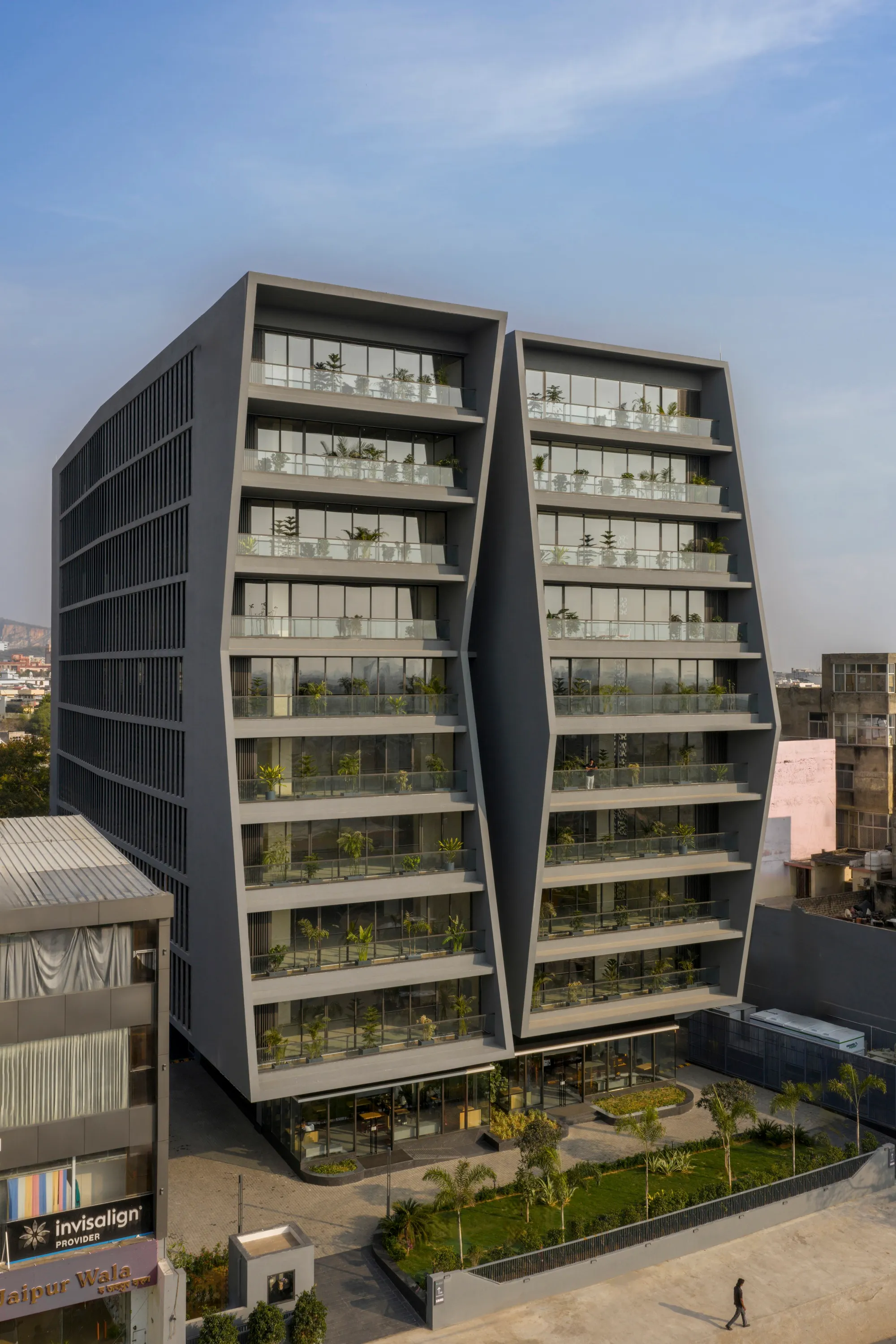 Sanjay Puri Architects Wraps a Jaipur Office Tower in a Living, Breathing Double Skin
