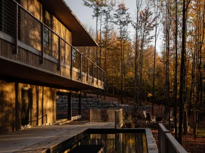 Matière Première Architecture Perches a Timber Residence Among the Maple Canopy in Québec