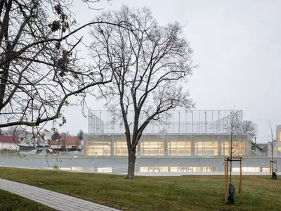 Bakyta Architekti Sinks a School and Sports Hall into a Slovak Village Without Disrupting It