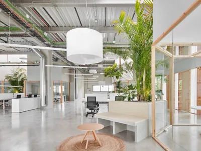 Manu Pages Taller d'Arquitectura Plants a Palm Grove Inside a Barcelona Warehouse for GPA Offices