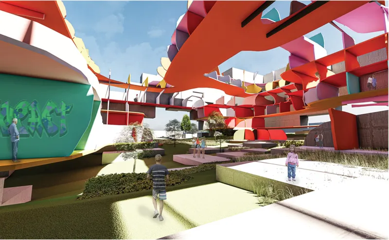 The project transforms circulation into immersive social spaces where architecture supports collaboration, movement, and collective learning.
