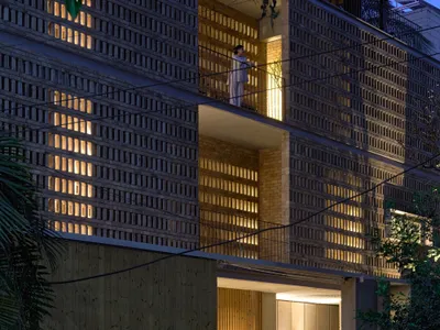 Studio VDGA Wraps a Pune House in Perforated Brick That Breathes, Glows, and Shields