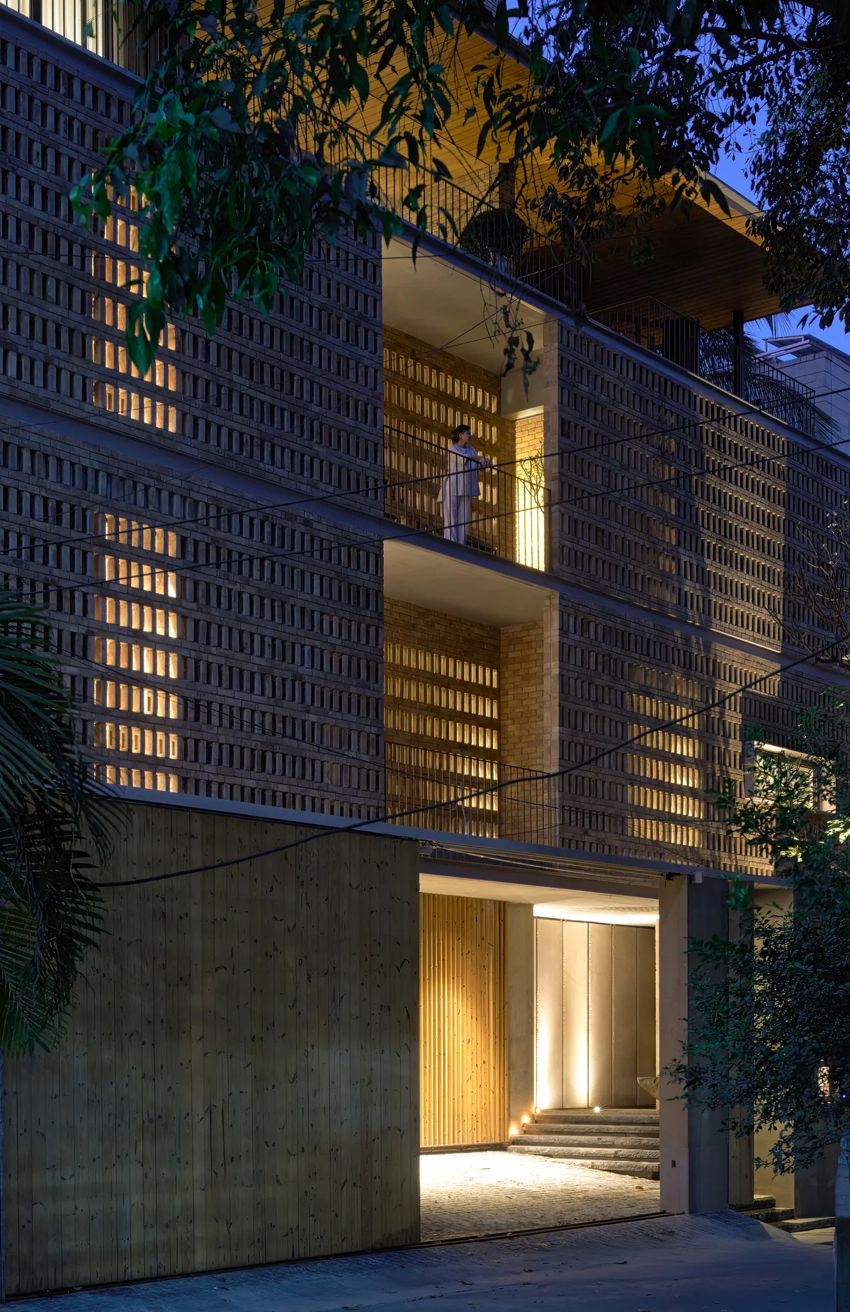 Studio VDGA Wraps a Pune House in Perforated Brick That Breathes, Glows, and Shields
