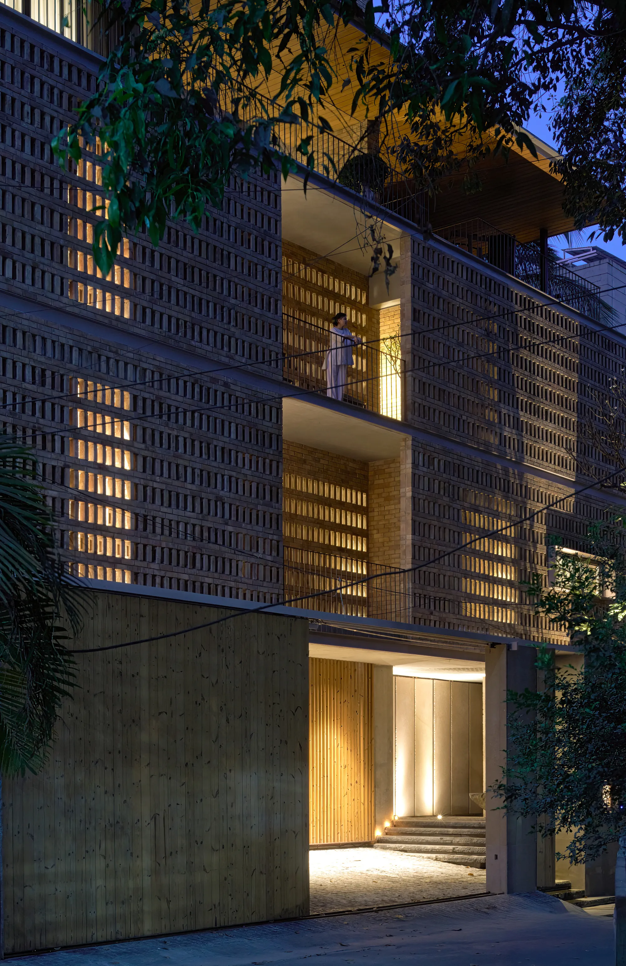 Studio VDGA Wraps a Pune House in Perforated Brick That Breathes, Glows, and Shields