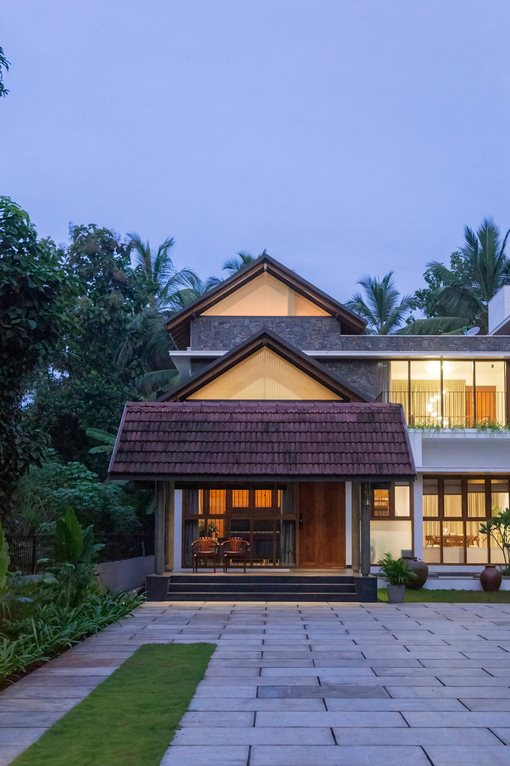Casa Design Studio Layers Mangalore Tile Gables into a Serene Retirement Home in Kerala