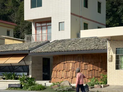 ARC Z and Practice on Earth Carve a Tavern and Teahouse into a Huizhou Hillside Village