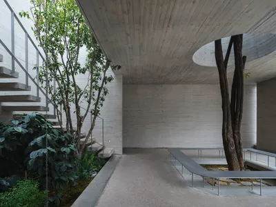No10-Architects Builds a Multi-Sensory Coffee Lab Around Preserved Trees in Yunnan