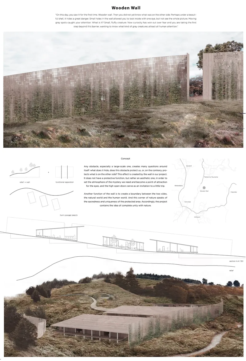 Wooden Wall: A Sustainable Wildlife Architecture Project Protecting Koalas in Queensland