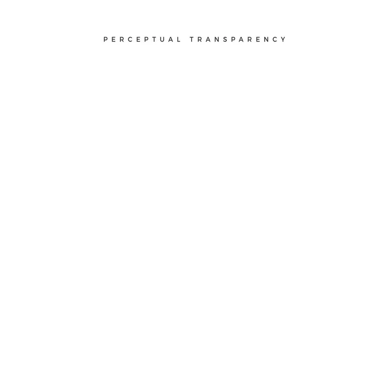 Title page with the text Perceptual Transparency on a white background