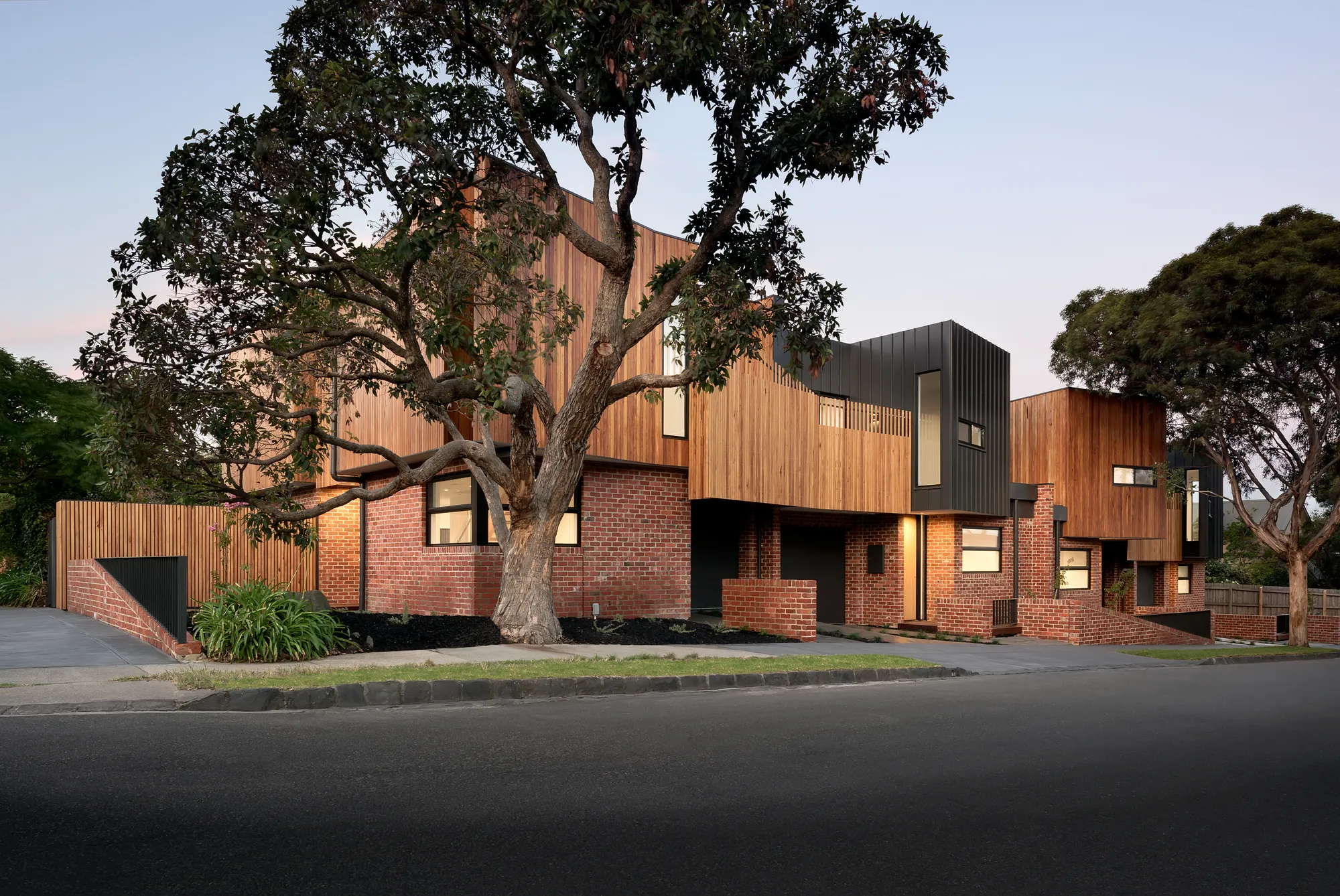 Green Sheep Collective Threads Light Through Four Melbourne Townhouses with Central Courtyards