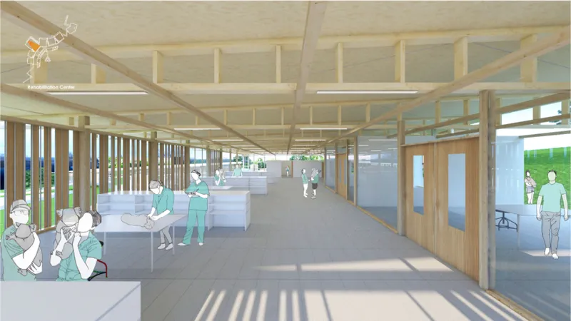 Timber rehabilitation center focused on healing, care, and ecological coexistence.