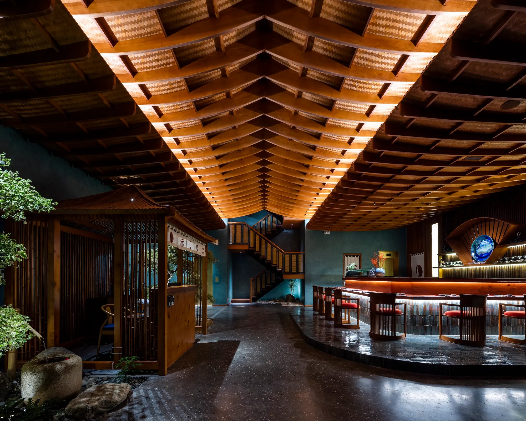 NH Village Architects Weaves Hanoi's Craft Traditions into a Four-Storey Japanese Restaurant