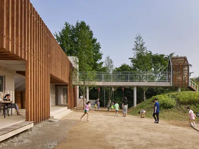 ilsangarchitects Builds a Village-Scaled Playground Without Rides in Jeonju