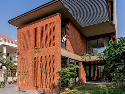 VPA Architects Wraps an Ahmedabad Home in a Three-Story Perforated Brick Veil