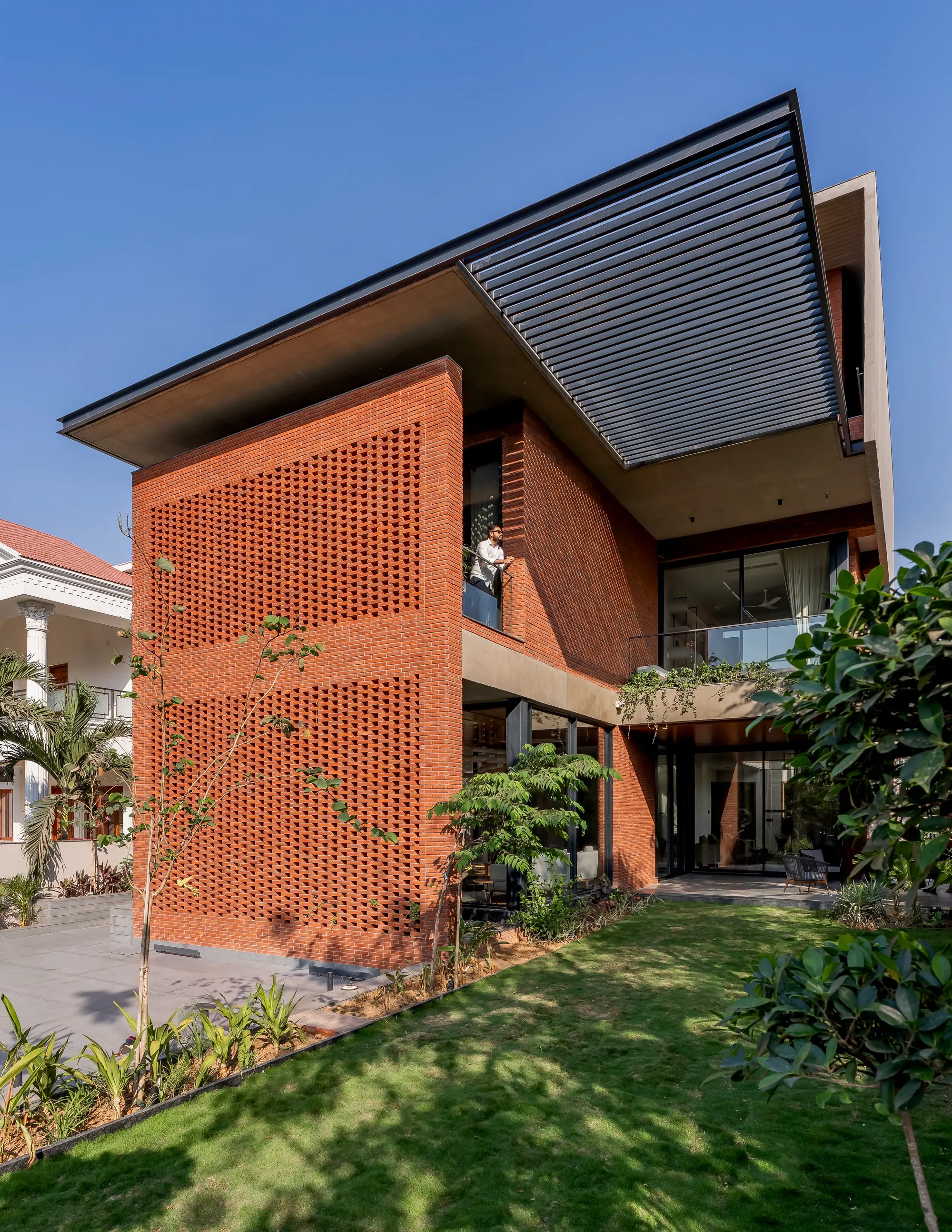 VPA Architects Wraps an Ahmedabad Home in a Three-Story Perforated Brick Veil