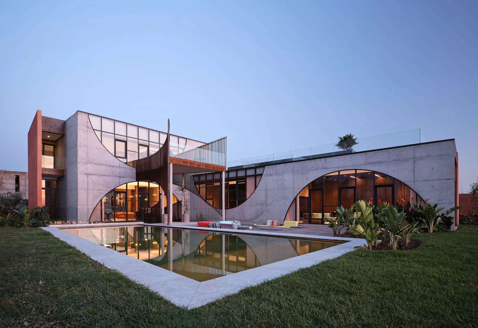Mohamed Amine Siana Folds Moroccan Craft and Concrete Into a Butterfly-Shaped Villa in Marrakesh