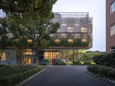 Scenic Architecture Office Lifts an Entire Sports Complex Above a Shanghai School's Playing Field