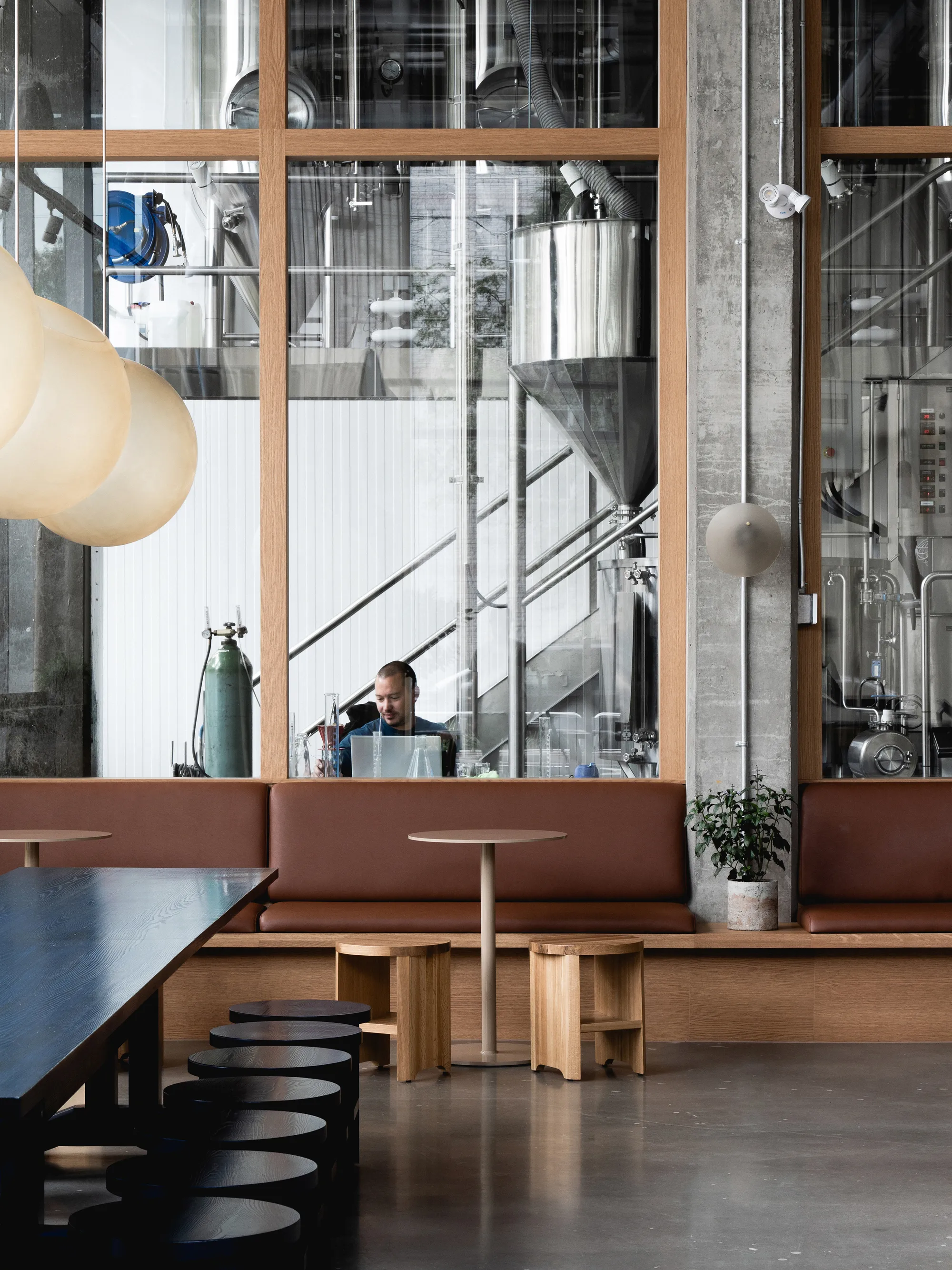 Atelier l'Abri Builds a Brewery in Montreal from Salvaged Ash Trees and Old Lampposts