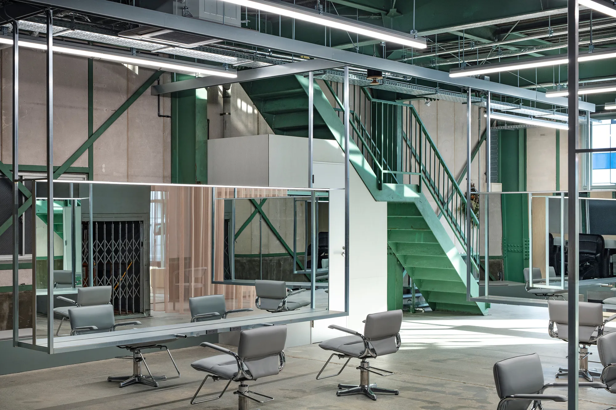 Atelier Write Converts a Tokyo Timber Warehouse into a Shape-Shifting Hair Salon