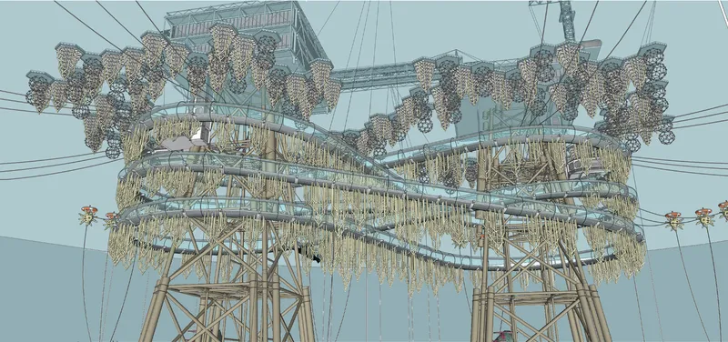 Underwater floating walkways offer visitors close encounters with marine life while minimizing ecological disturbance.