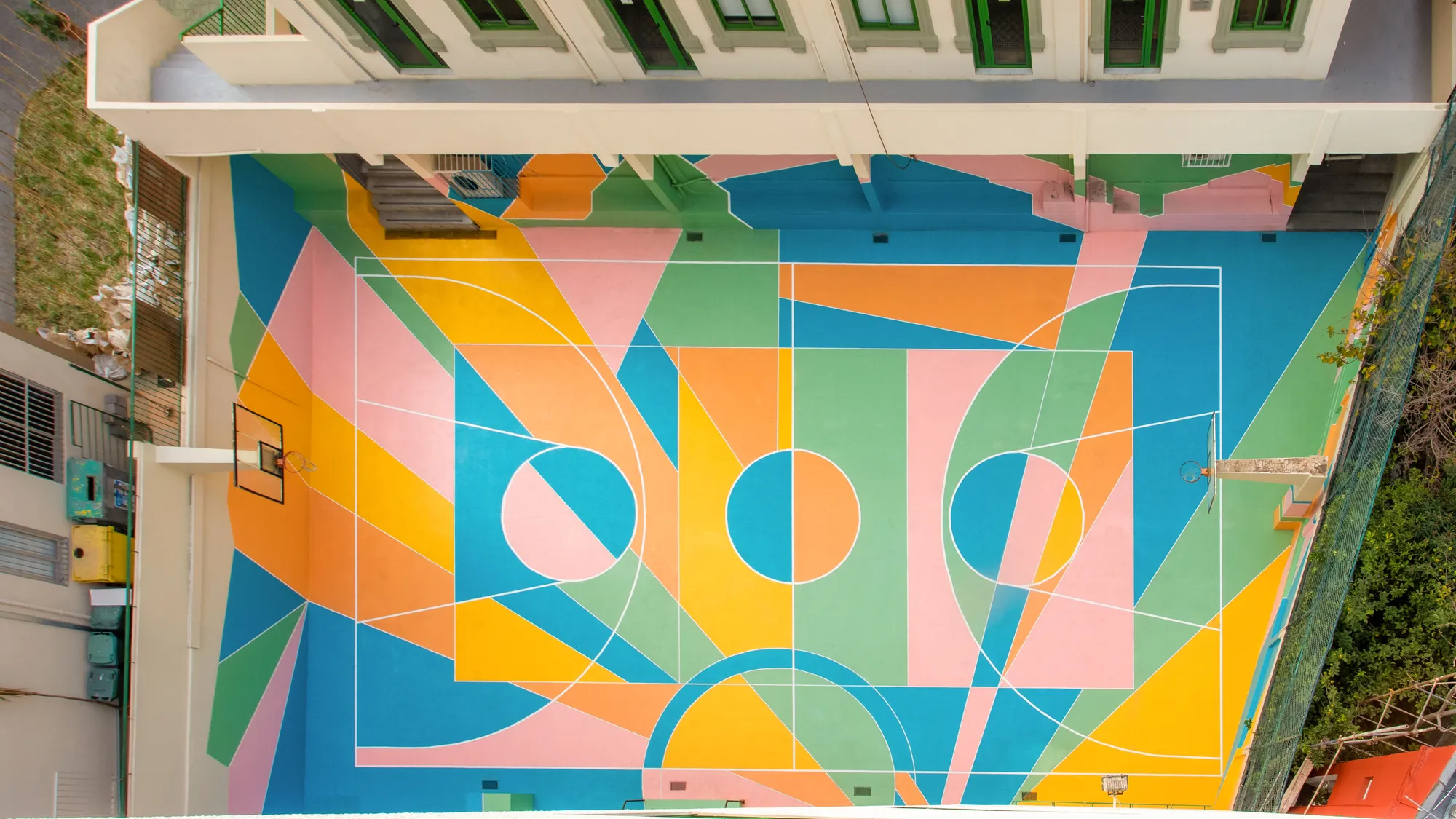 Studio Etienne Bastormagi Paints a Beirut School Playground Back to Life After the 2020 Explosion