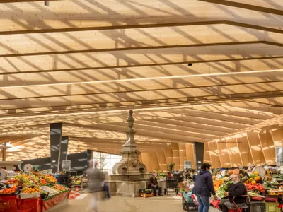 APTO Architecture Wraps Braga's 1956 Municipal Market in a Parametric Timber Canopy