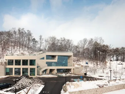 KARO Architects Carve a Concrete Café and Community Hub into a Korean Hillside