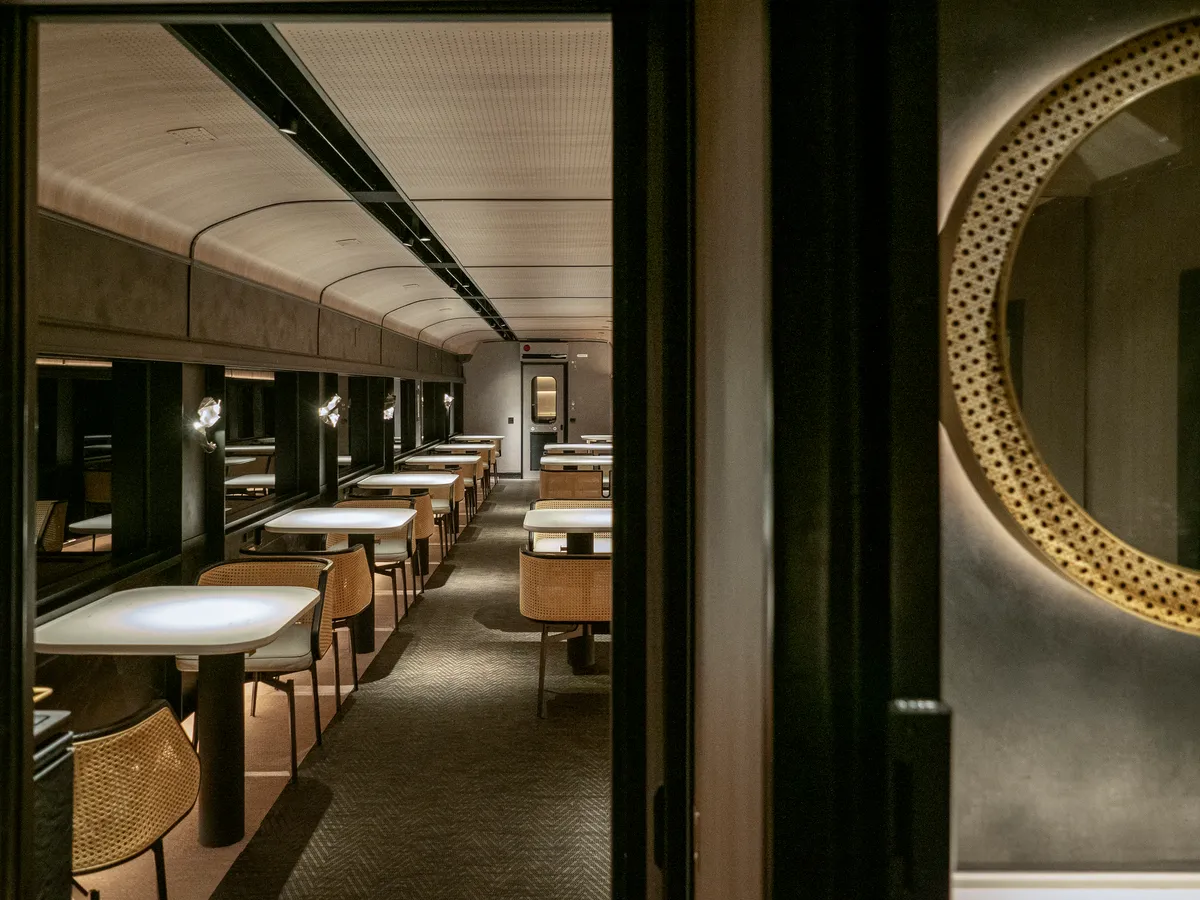 JC Architecture Transforms 70-Year-Old Taiwanese Railcars into a Moving Fine-Dining Restaurant